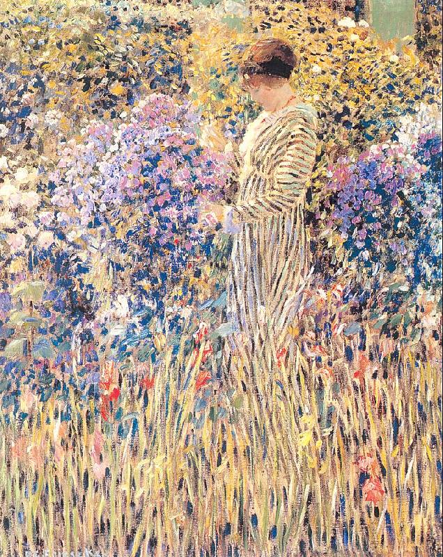 Frieseke, Frederick Carl Lady in a Garden